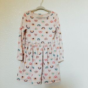 SOLD XS 4/5 Cat & Jack Long Sleeve Plush Pink Rainbow Dress